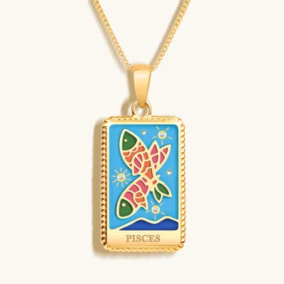 Karma And Luck Vivid Dreams - Pisces Card Necklace