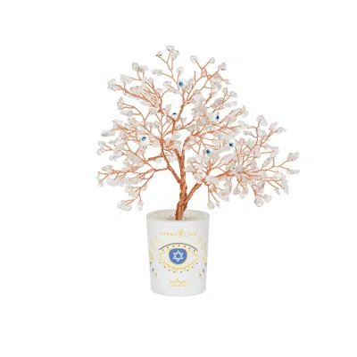 Karma And Luck White Elevated Traditions Clear Quartz Hanukkah Tree