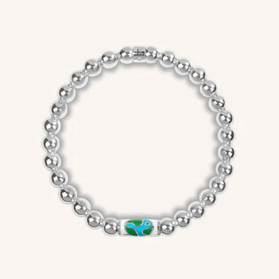 Karma And Luck Wise Traveler - "the World" Tarot Bracelet In Metallic