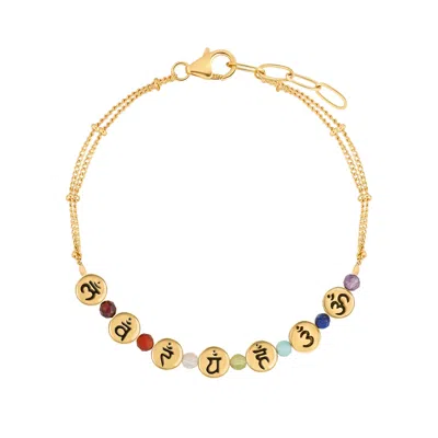 Karma And Luck Women's Aligned In Truth - Gold Double Chain Chakra Bracelet