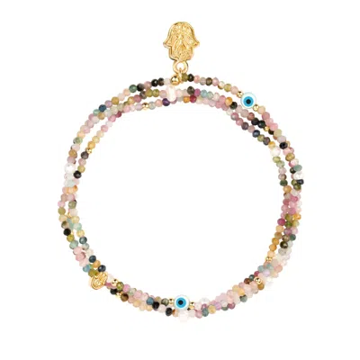 Karma And Luck Women's Balanced Spirit - Pink Tourmaline October Birthstone Wrap
