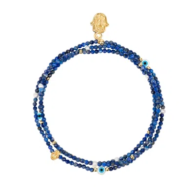 Karma And Luck Women's Blue Determined Spirit - Lapis Lazuli September Birthstone Wrap