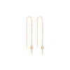 Karma And Luck Women's Blue / Gold Flowing Frequency - Aquamarine Evil Eye Earrings In Gold