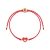 Karma And Luck Women's Devoted To Love Heart Charm Red Bracelet