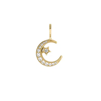Karma And Luck Women's Ethereal Visions Moon & Star Gold Charm