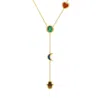 Karma And Luck Women's Gold Celestial Wisdom Multi-symbol & Multi-gemstone Necklace In Gold