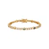 Karma And Luck Women's Gold Fortuitous Traveler Multi-symbol Tennis Bracelet