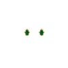 Karma And Luck Women's Gold / Green Humble Bliss Hamsa Malachite Earrings