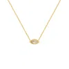 Karma And Luck Women's Gold / Grey Glowing Energy Evil Eye Mother Of Pearl Necklace