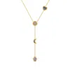 Karma And Luck Patient Mind Multi-symbol Mother Of Pearl Necklace In Gold