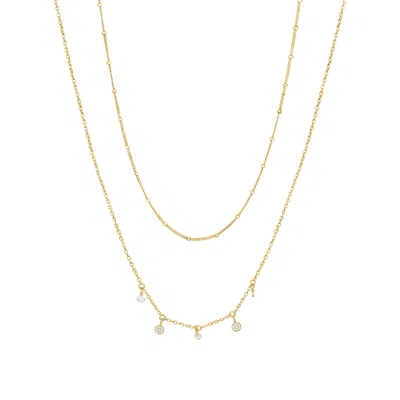 Karma And Luck Women's Gold Powerful Protector Evil Eye Layered Necklace