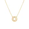 Karma And Luck Women's Gold / White Cherished Flow White Mother Of Pearl Karma Circle Gold Necklace In Gold
