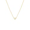 Karma And Luck Women's Gold / White Heartfelt Abundance Mother Of Pearl Heart Gold Necklace