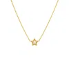 Karma And Luck Women's Gold / White Inner Strength Rainbow Moonstone & Pearl Star Gold Necklace In Multi