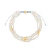 Karma And Luck Women's Gold / White Ocean's Blessing - Pearl Bracelet
