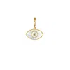 Karma And Luck Women's Gold / White Vigilant Dreamer Evil Eye Mother Of Pearl Charm