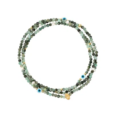 Karma And Luck Women's Green Captivating Spirit - Emerald May Birthstone Wrap