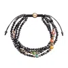Karma And Luck Women's Grey Energetic Spirit - Hematite Chakra Enamel Evil Eye Bracelet
