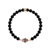 Karma And Luck Women's Improved Endurance - Hamsa Black Onyx Bracelet