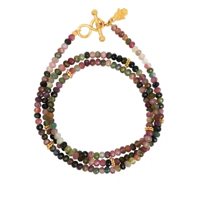Karma And Luck Women's Infinite Aspiration Tourmaline Wrap Bracelet