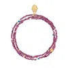 Karma And Luck Women's Pink / Purple Activated Spirit - Ruby July Birthstone Wrap