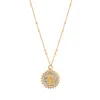 Karma And Luck Women's Precious Protection - Gold Plated Hamsa Medallion Necklace