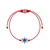 Karma And Luck Women's Red / Blue Evolved Soul Blue Opal Star Of David Red String Bracelet