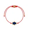 Karma And Luck Women's Red / Blue Soul's Gratitude Hamsa Lapis Lazuli Red String Bracelet