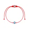 Karma And Luck Women's Red / Blue Super Guardian - Navy Enamel Evil Eye Red String Bracelet