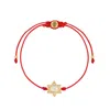 Karma And Luck Women's Red / White Divinely Blessed Mother Of Pearl Star Of David Red String Bracelet