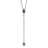 Karma And Luck Women's Silver / Grey Stand In Strength Rosary Hematite Stone Necklace