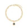 Karma And Luck Women's Uplifting Reflection Gold Moon & Stars Gold Bracelet In Gold