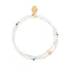 Karma And Luck Women's White Balanced Spirit - Clear Quartz April Birthstone Wrap