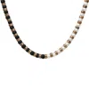 Karma And Luck Women's White / Black Karmic Grace Pearl Onyx Mantra Necklace