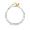 Karma And Luck Women's White / Blue / Neutrals Emotional Strength - Aquamarine Uniting Cultures Turtle Wrap In Neutral