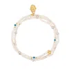 Karma And Luck Women's White Inspired Spirit - Pearl June Birthstone Wrap