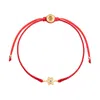 Karma And Luck Women's White / Red Bright Hope - Red String Star Of David Charm Bracelet