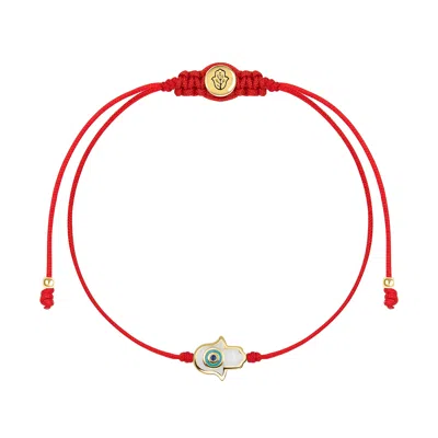Karma And Luck Women's White / Red Charismatic Personality - Hamsa Red String Bracelet