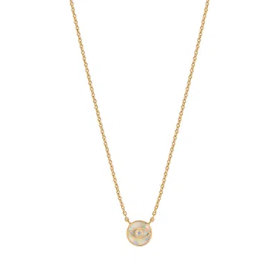 Karma And Luck Women's Zen Warrior Gold Evil Eye Necklace
