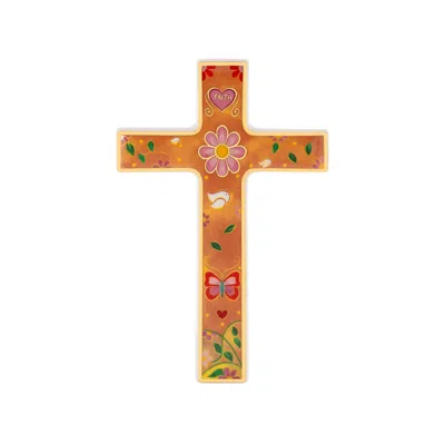 Karma And Luck Yellow / Orange Vibrant Aspirations Wall Cross
