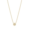 Karma And Luck Zen Warrior Gold Evil Eye Necklace In Gold/white