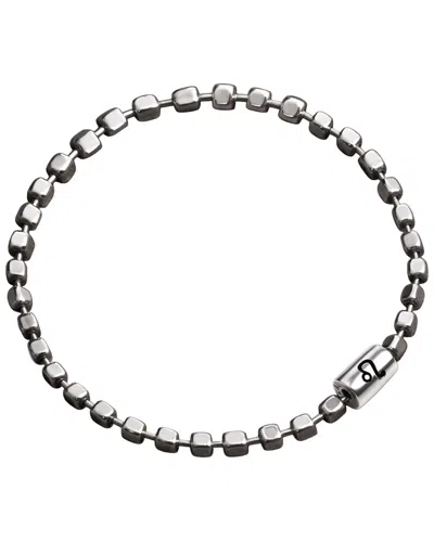 Karma And Luck Zodiac Plated Ball Chain Bracelet In Silver
