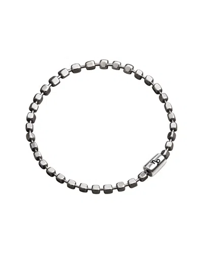 Karma And Luck Zodiac Plated Ball Chain Bracelet In Silver