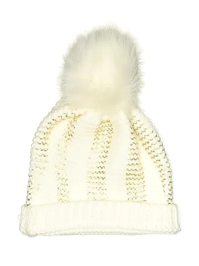 Pre-owned Karma Beanie Hat In White
