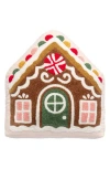 Karma Gifts Gingerbread House Embroidered Accent Pillow In Multi