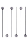 Karma Gifts Lexi 6-piece Olive Cocktail Picks In Gray