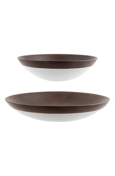 Karma Gifts Set Of 2 Salad & Fruit Bowls In Brown