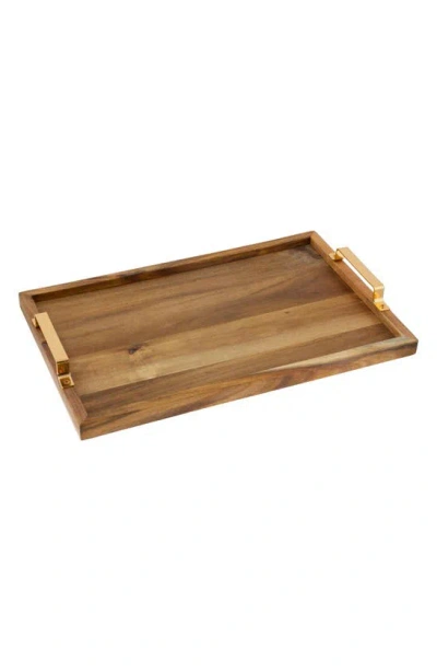 Karma Gifts Wooden Serving Tray In Brown