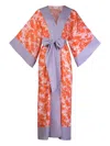 Karma Of Charme Floral-print Tie-fastening Kaftan In Multi
