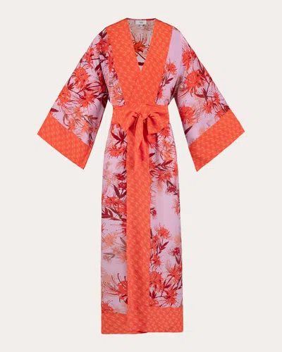 Karma On The Rocks Women's Kobe Higa Silk Kimono In Multi
